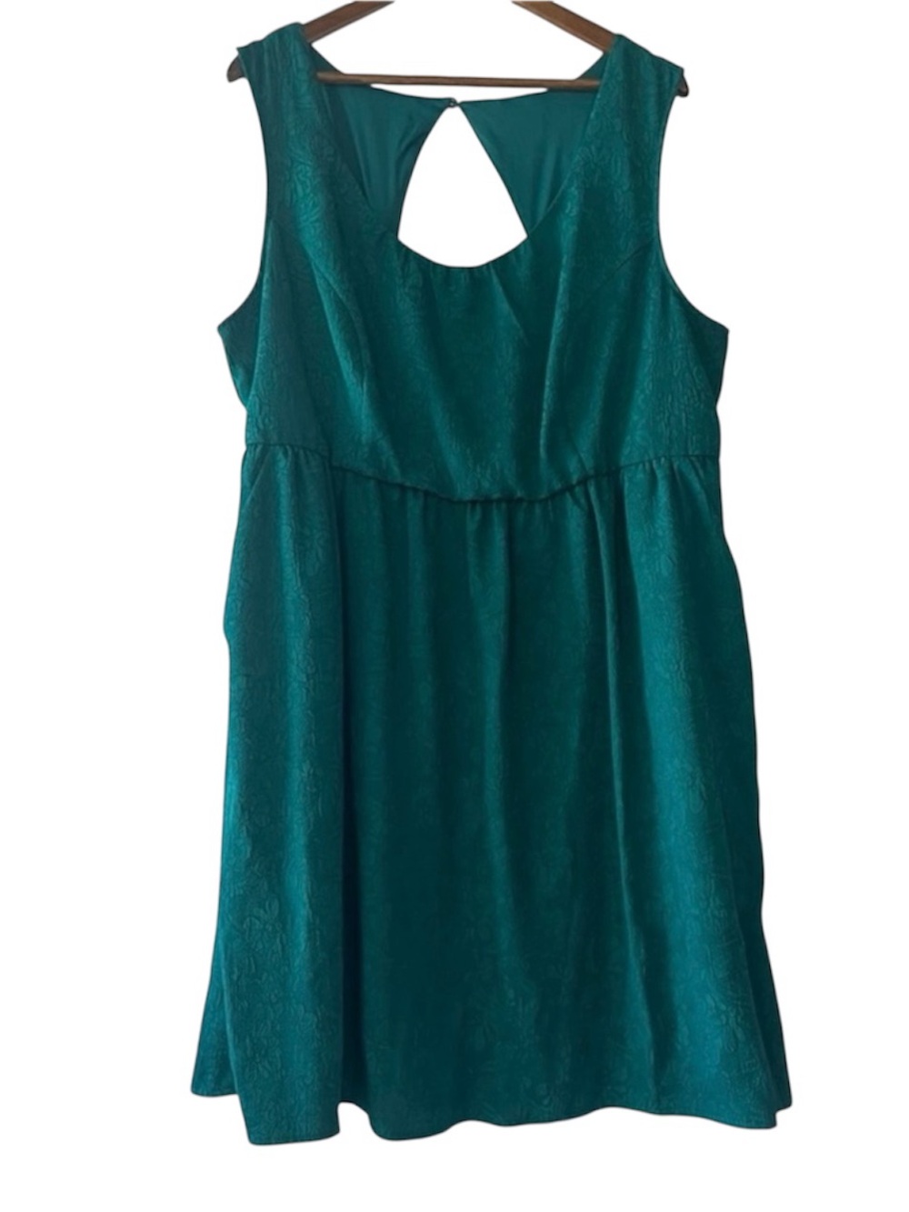 torrid Teal Sleeveless Midi Dress with Keyhole Back